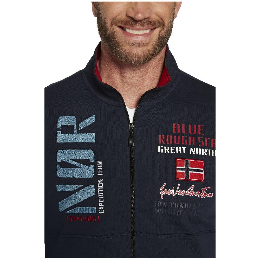 Jan Vanderstorm Sweatjacke TJARKE dunkelblau Bis zu 65% Rabatt