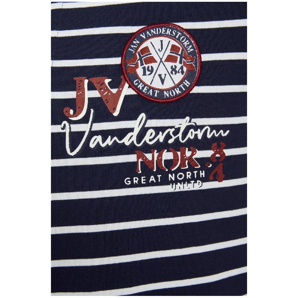 Jan Vanderstorm T-Shirt ARBOGAST dunkelblau gestreift Sonderangebot der Fabrik