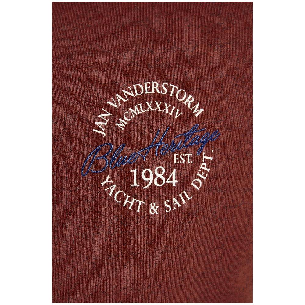 Jan Vanderstorm Sweatjacke JOKORA rot melange Limitierter Zeitrabatt