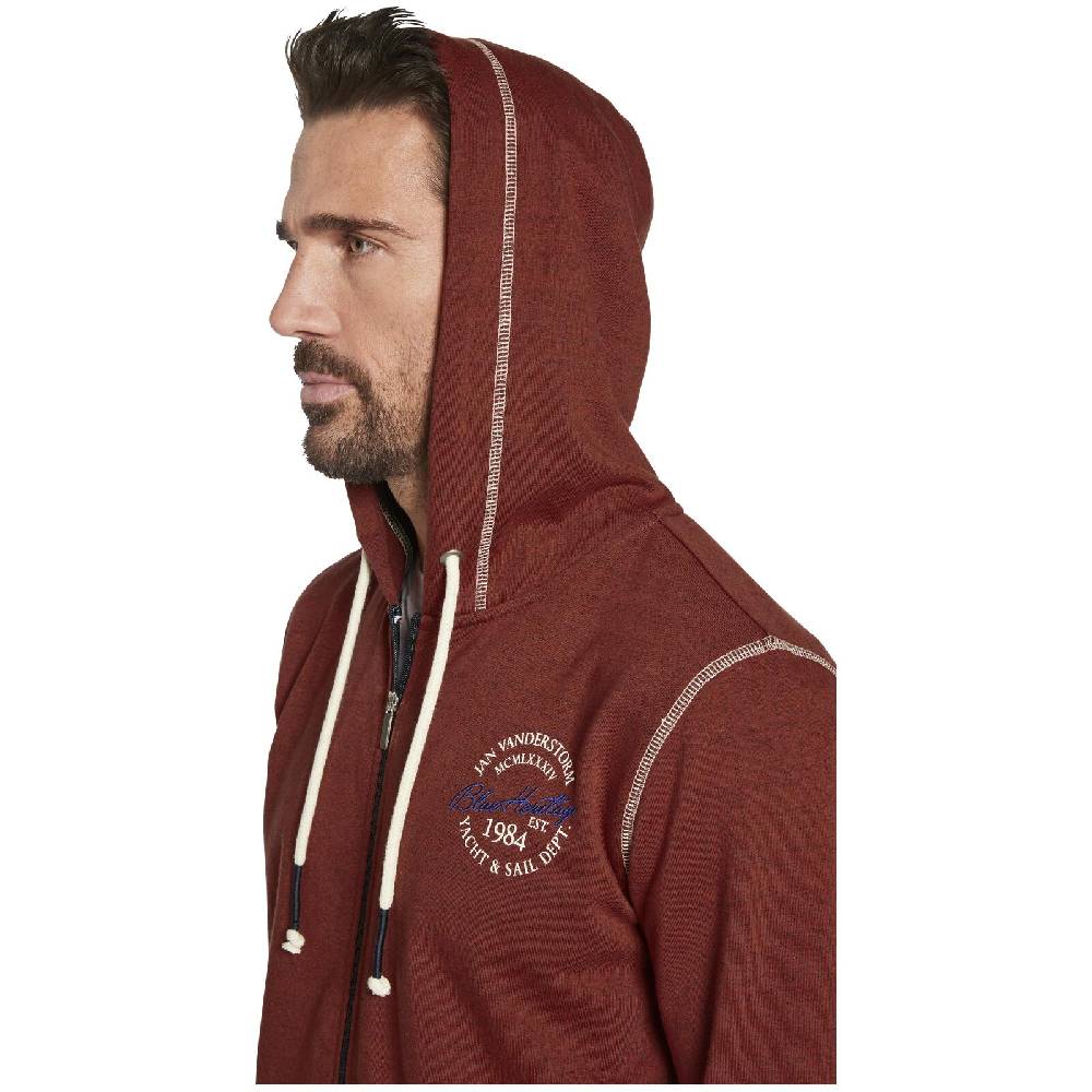 Jan Vanderstorm Sweatjacke JOKORA rot melange Limitierter Zeitrabatt