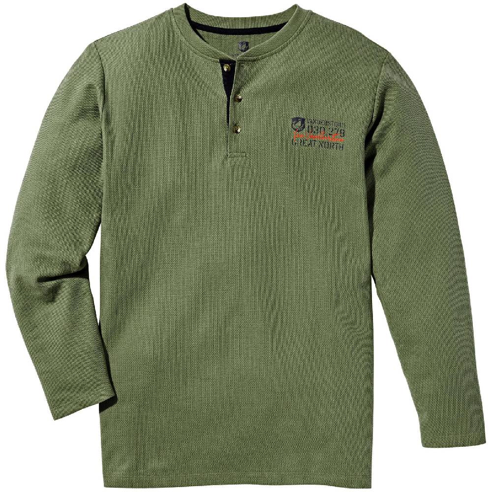 Jan Vanderstorm Langarmshirt IVOR oliv Sonderangebot