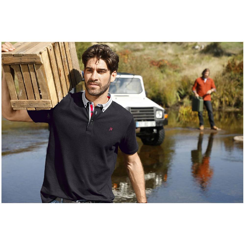 Jan Vanderstorm Poloshirt NJAL schwarz Rabatt