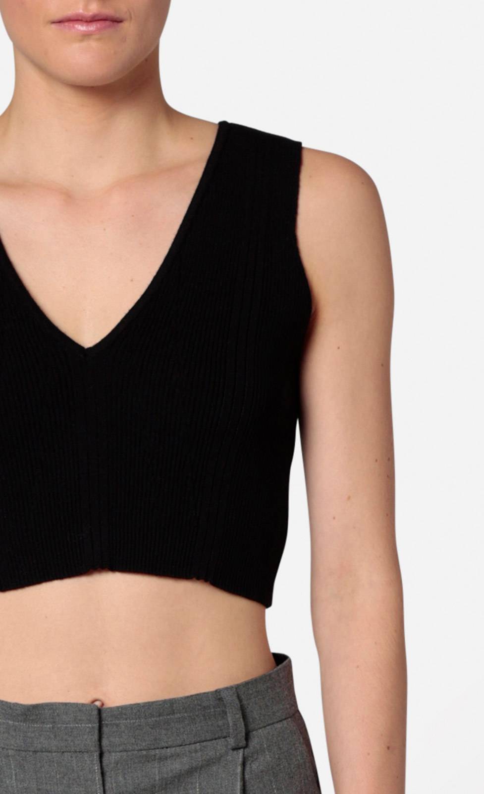 Kiefermann Sovia Cropped Stricktop aus Viskosematerial Bis zu 50% Rabatt