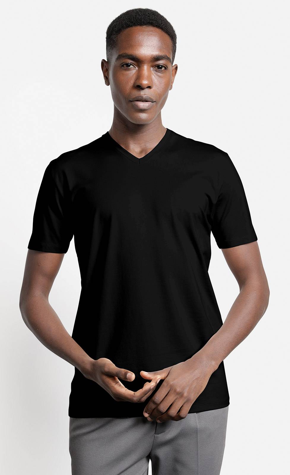 Kiefermann Hapes V-Ausschnitt T-Shirt aus Baumwolle-Modal Nur noch ein Tag übrig