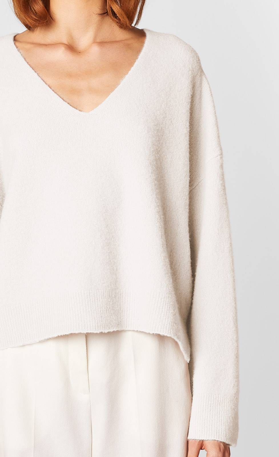 Kiefermann Chiara Strickpullover aus gewalktem Kaschmir Räumungsverkauf