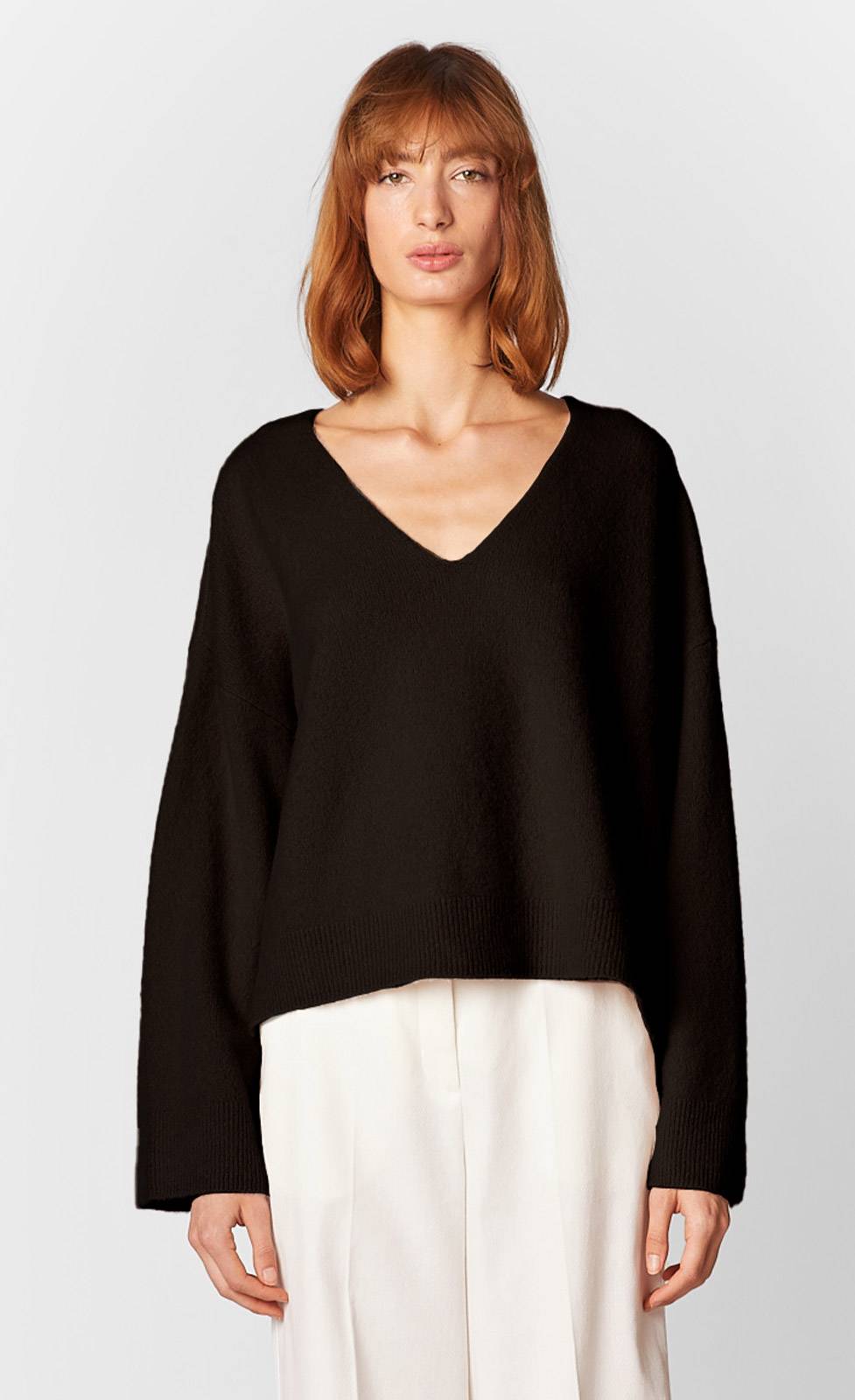 Kiefermann Chiara Strickpullover aus gewalktem Kaschmir Räumungsverkauf