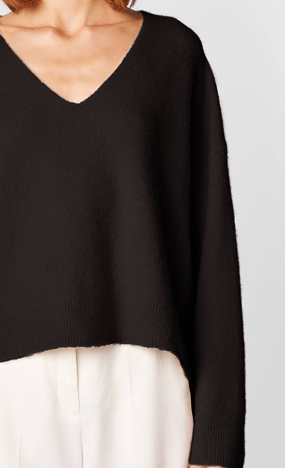 Kiefermann Chiara Strickpullover aus gewalktem Kaschmir Räumungsverkauf