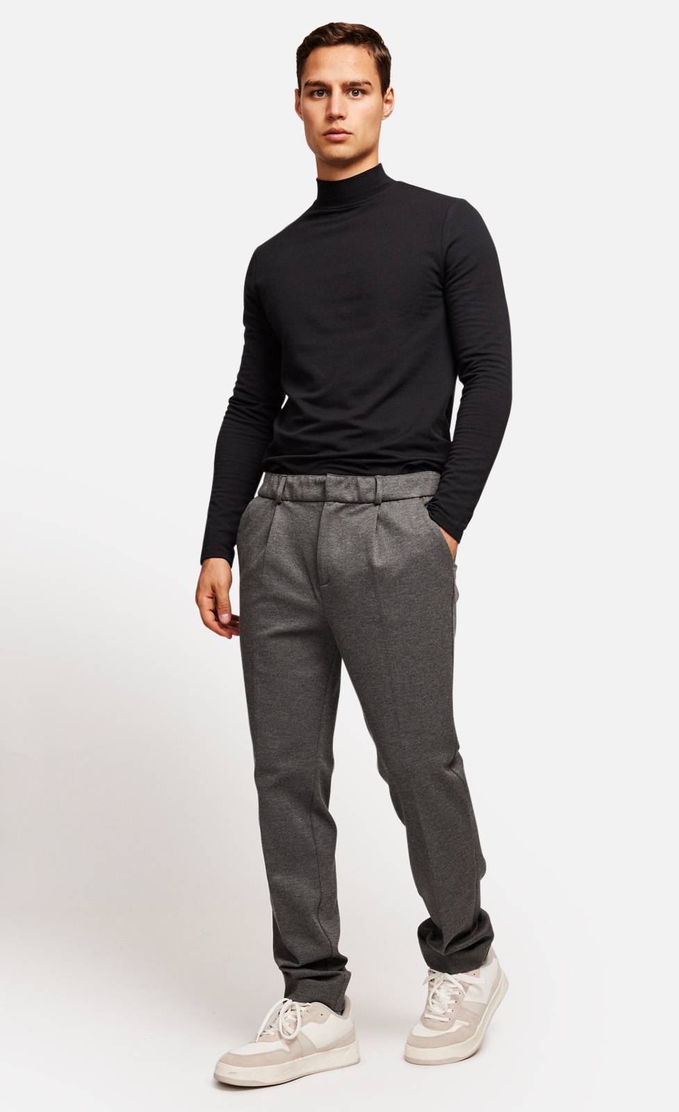 Kiefermann Jerome Mel. Hose aus kompaktem Melangejersey Letzte 3 Tage