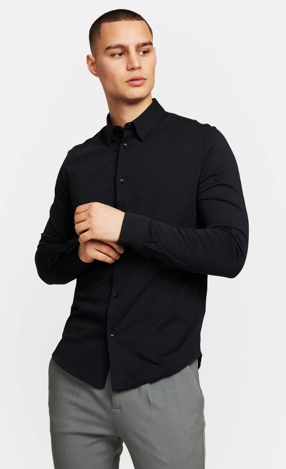 Kiefermann Louis Hemd aus Baumwolljersey Sonderangebot der Fabrik