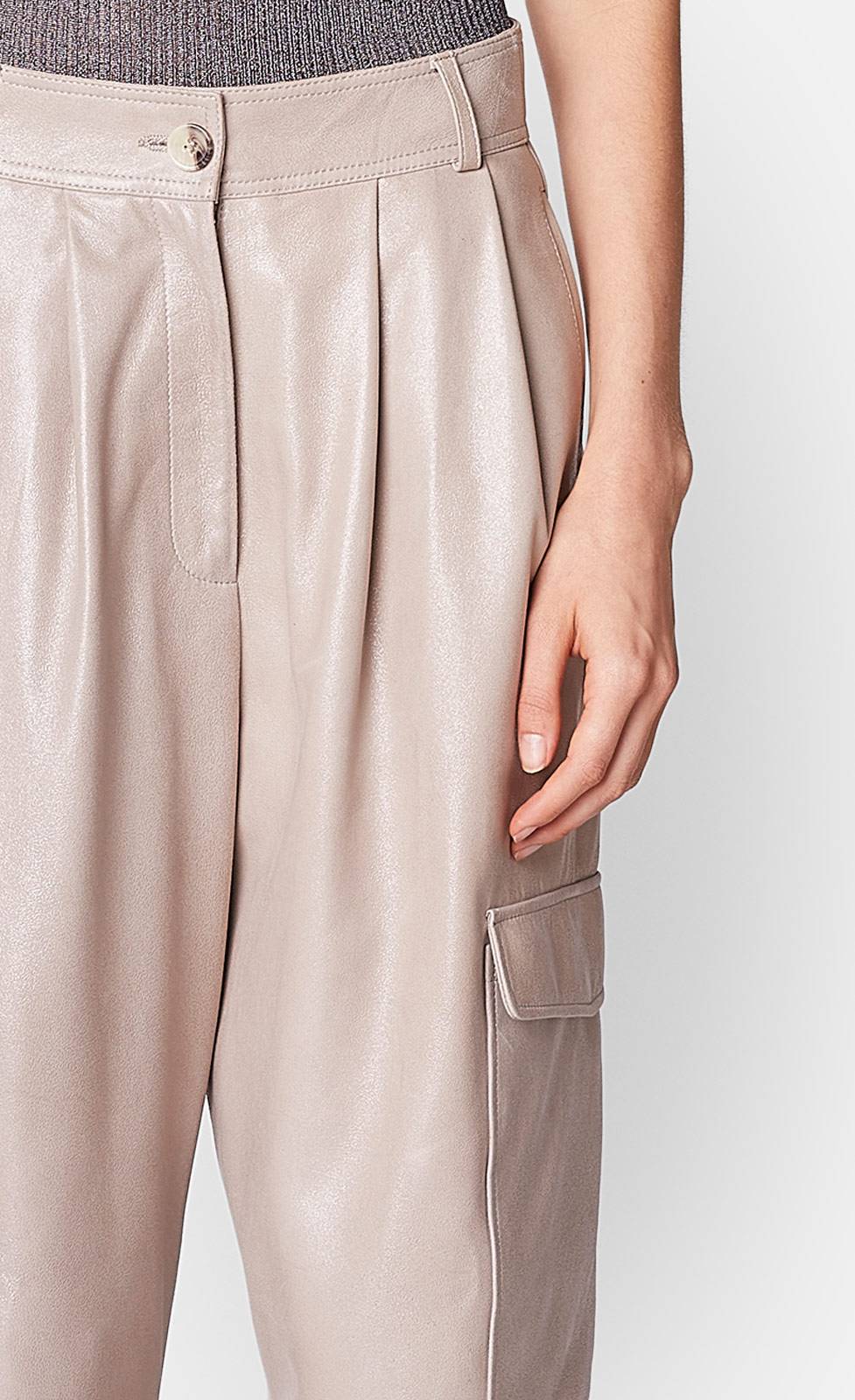 Kiefermann Amaya Nappalederhose mit glänzendem Finish Im Verkauf