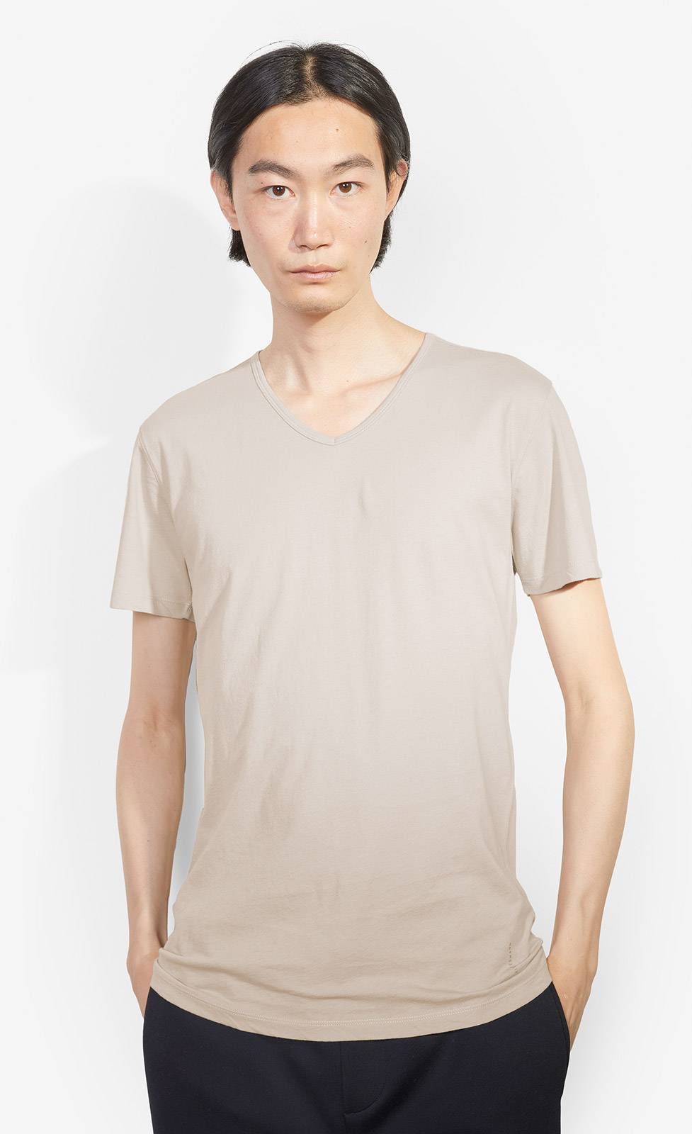 Kiefermann Darius Baumwoll-T-Shirt mit V-Ausschnitt Auslauf
