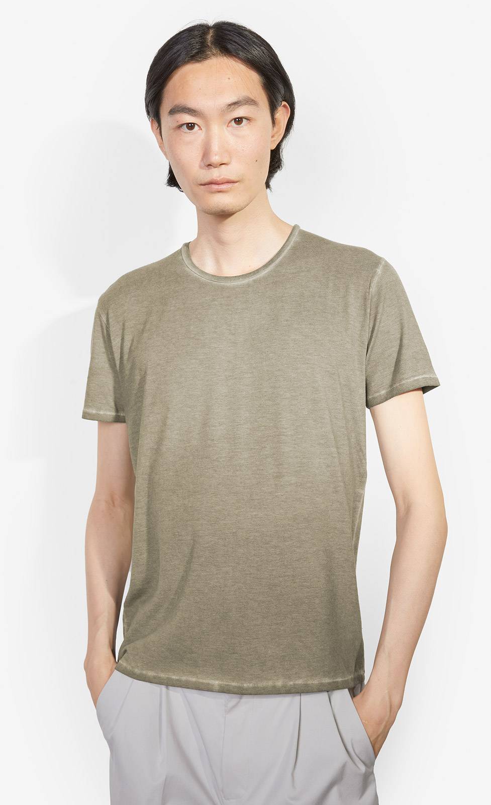 Kiefermann Robin Überfärbtes Rundhals-T-Shirt Angebote