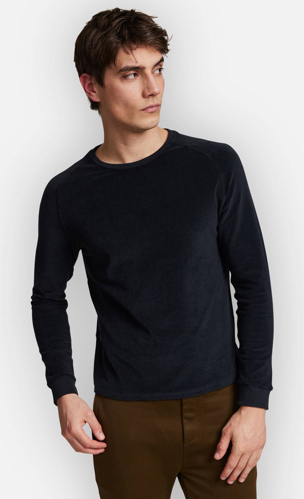 Kiefermann Glenn Langarmshirt aus feinem Frotteejersey im Angebot