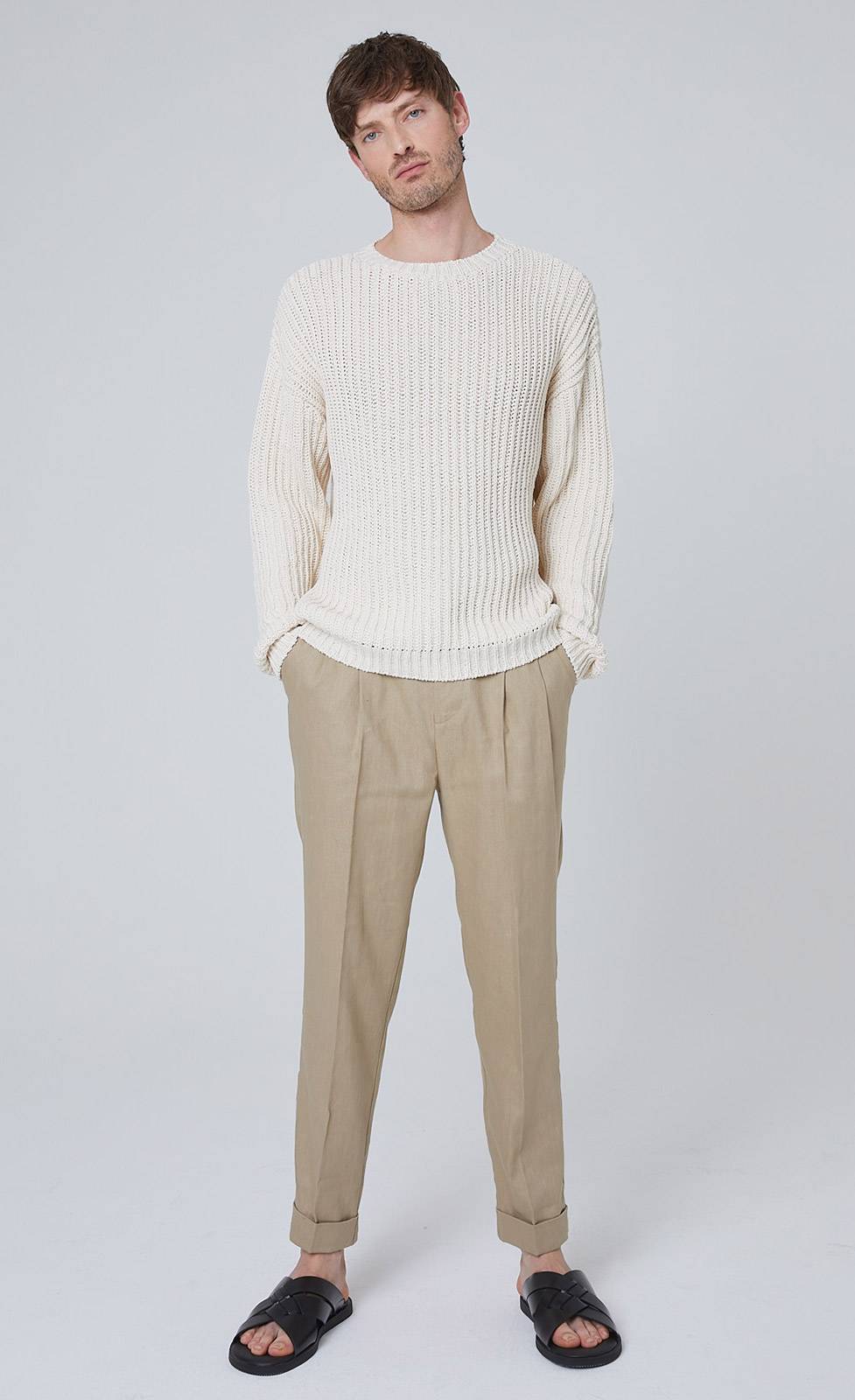 Kiefermann Elio Baumwolle-Leinen Strickpullover Speichern exportieren