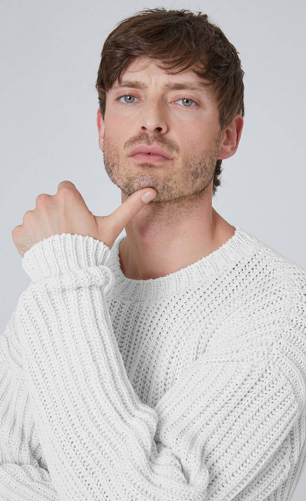 Kiefermann Elio Baumwolle-Leinen Strickpullover Speichern exportieren
