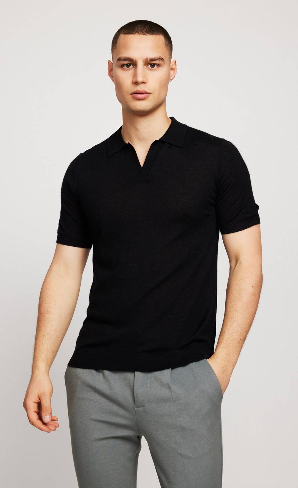 Kiefermann Benny Kaschmir Strickpolo Begrenztes Angebot