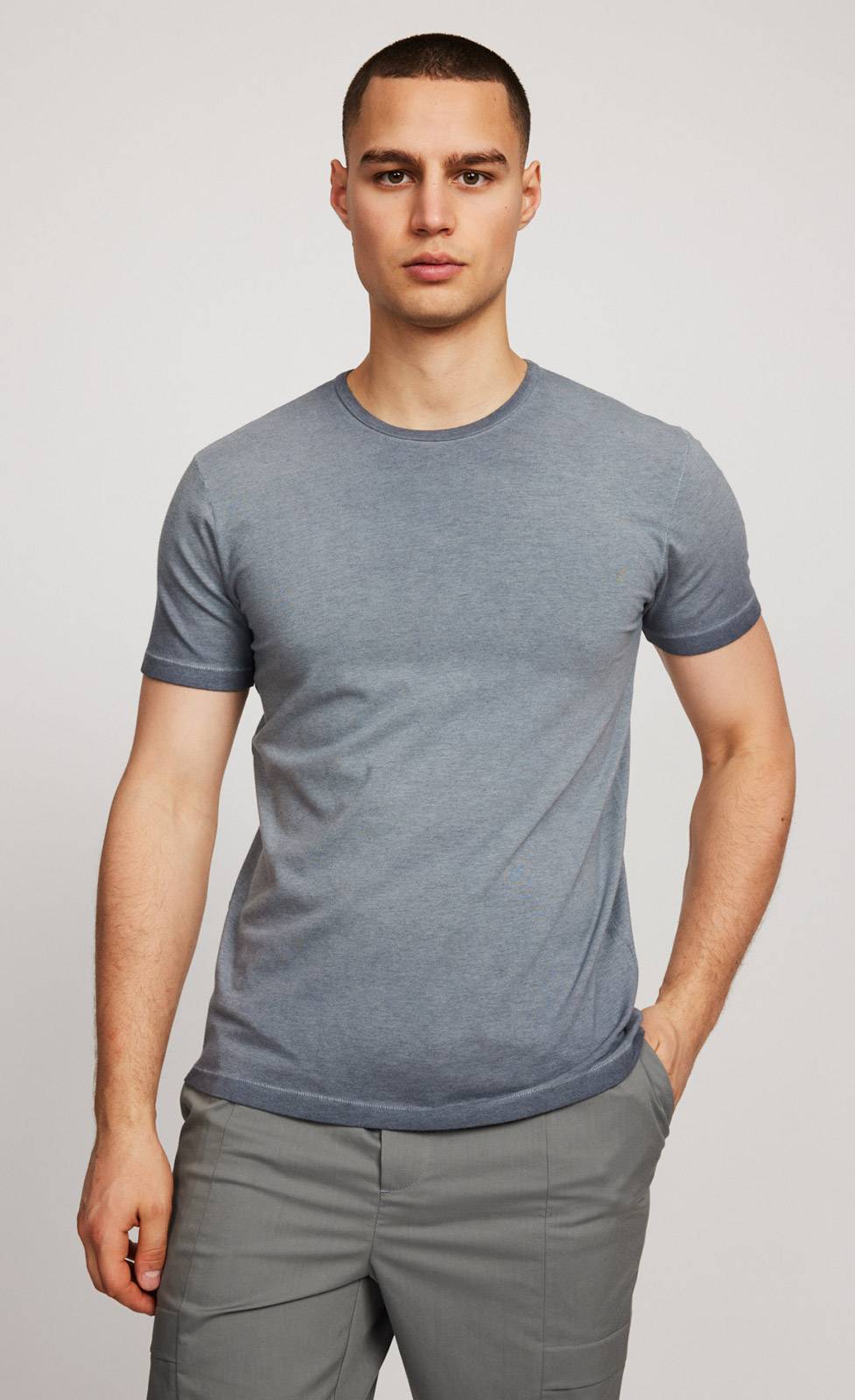 Kiefermann Robin Überfärbtes Rundhals-T-Shirt Osterangebot