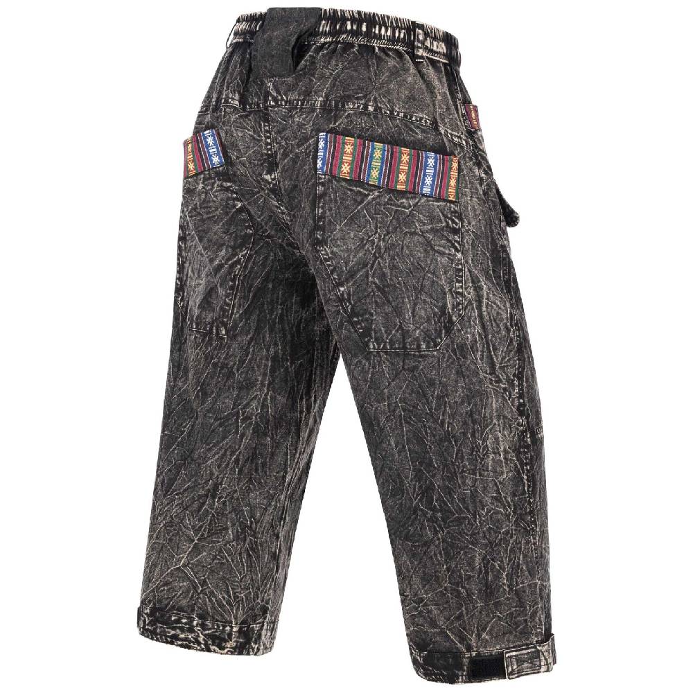 Kunst Und Magie Kurze Aladin Herren Hose 3/4 Baggy Cargo Yoga Pants Hippie Goa Baumwoll Shorts Letzter Tag