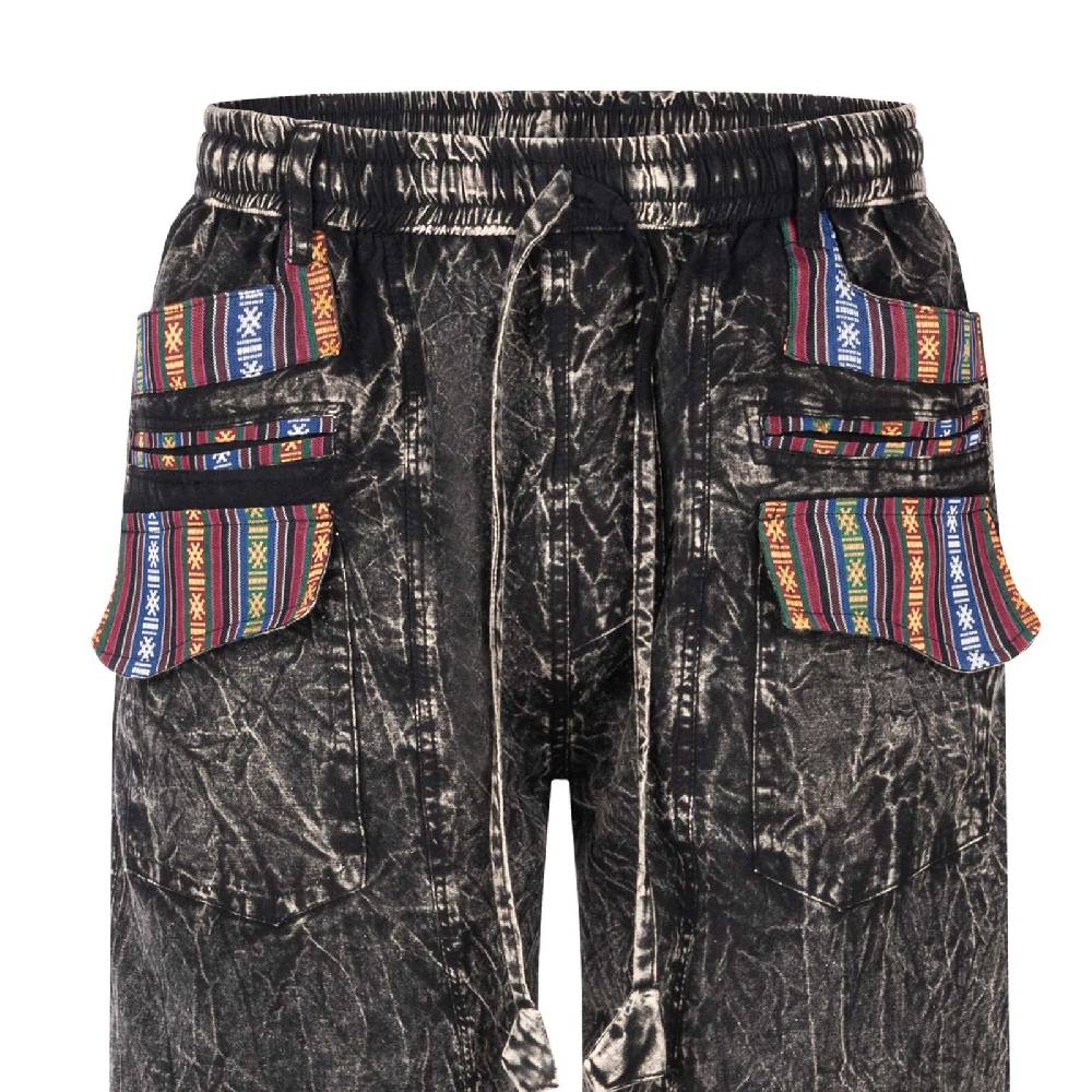 Kunst Und Magie Kurze Aladin Herren Hose 3/4 Baggy Cargo Yoga Pants Hippie Goa Baumwoll Shorts Letzter Tag