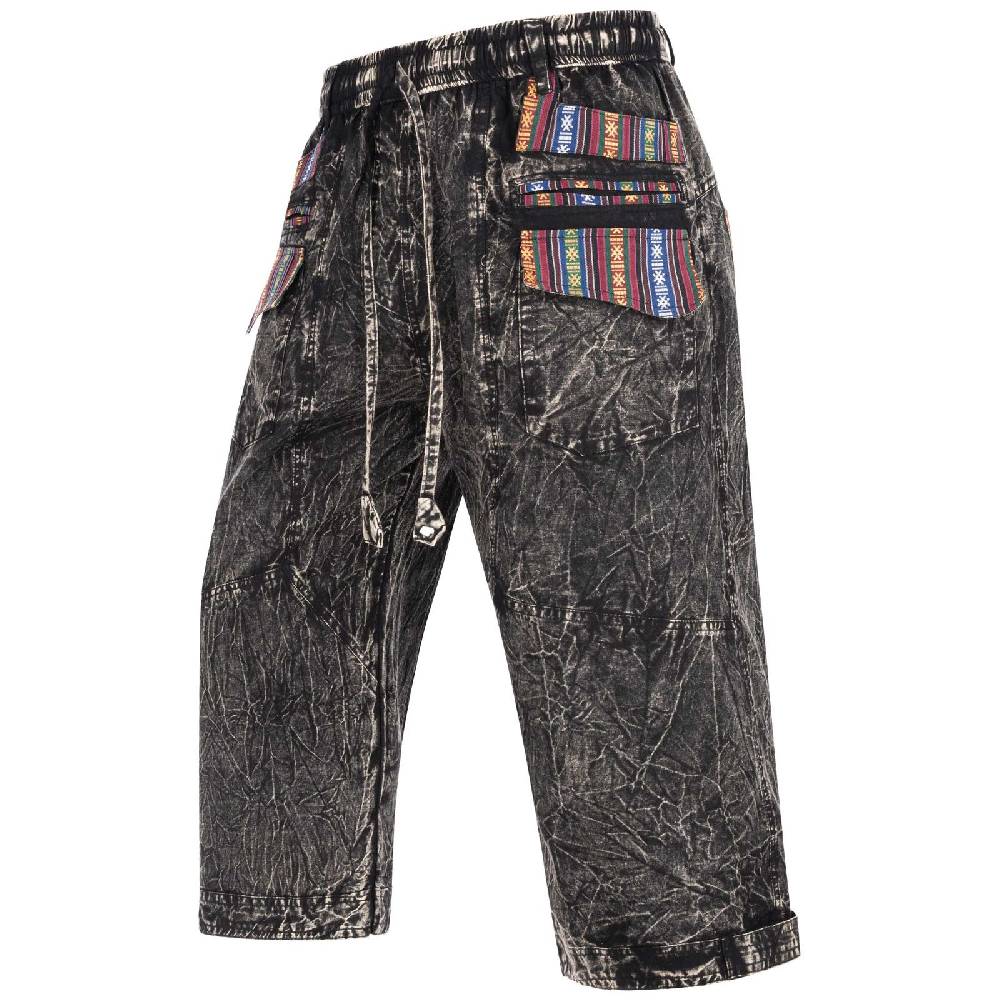 Kunst Und Magie Kurze Aladin Herren Hose 3/4 Baggy Cargo Yoga Pants Hippie Goa Baumwoll Shorts Letzter Tag