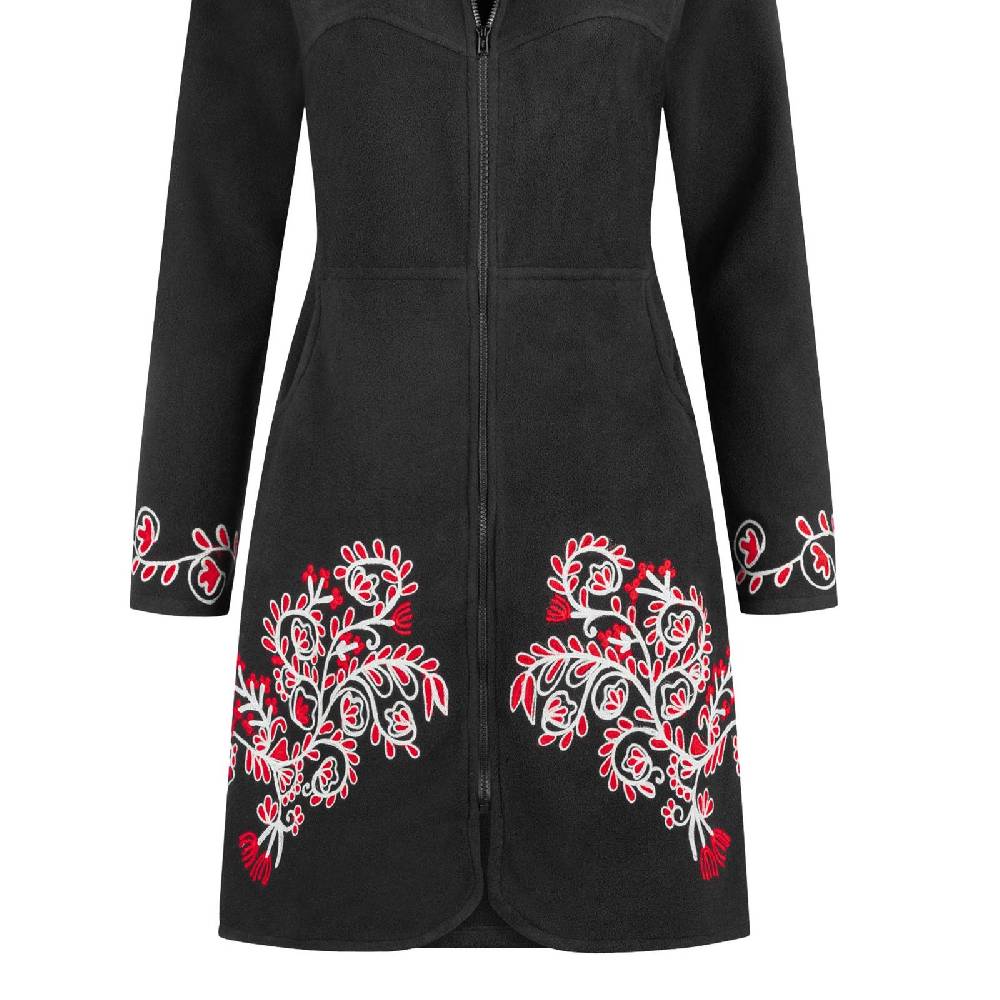 Kunst Und Magie Kunst und Magie Damenmantel aus Fleece Boho Kurzmantel Jacke Goa recycelt Bis zu 50% Rabatt
