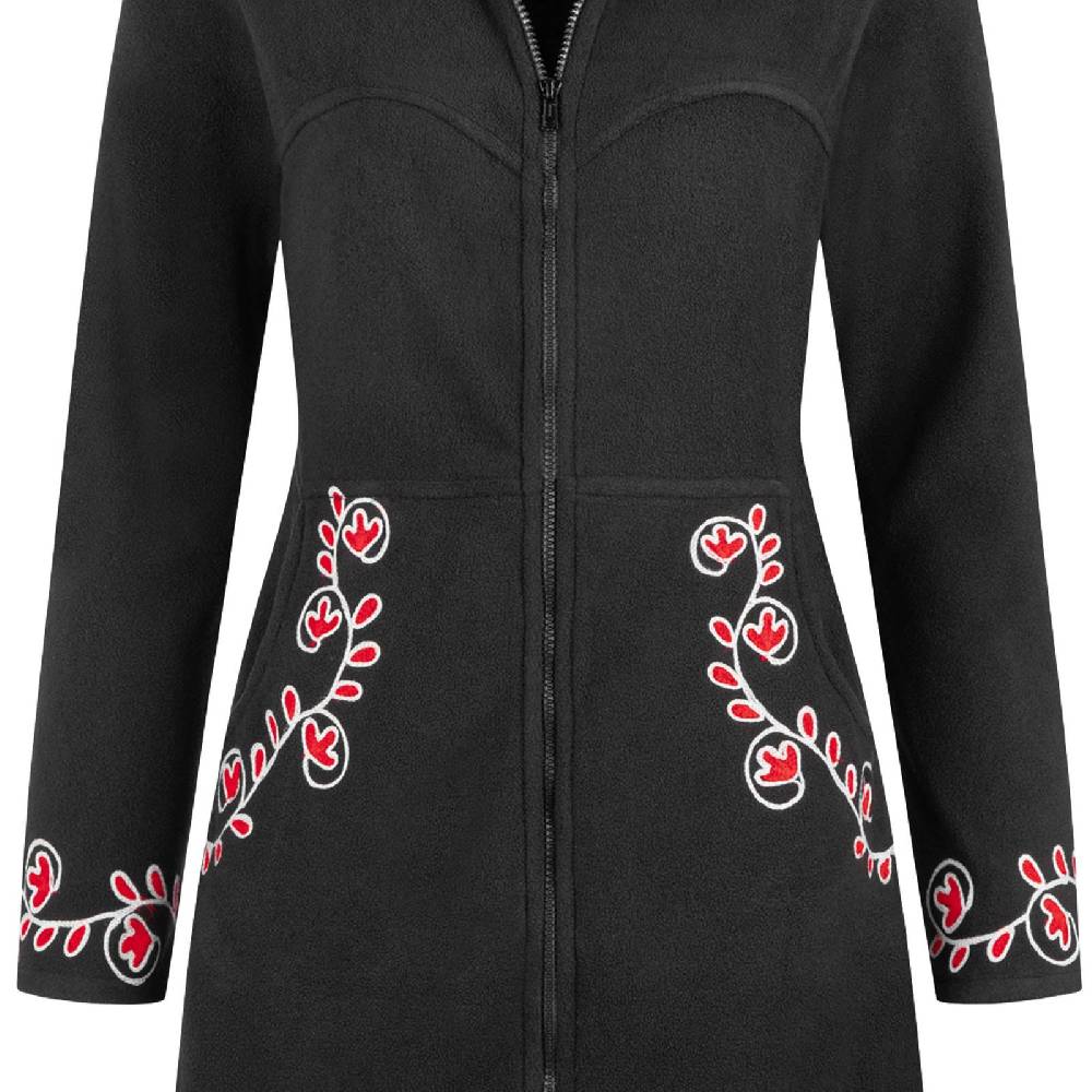 Kunst Und Magie Kunst und Magie Damenmantel aus Fleece Boho Fleece Jacke Bis zu 60% Rabatt