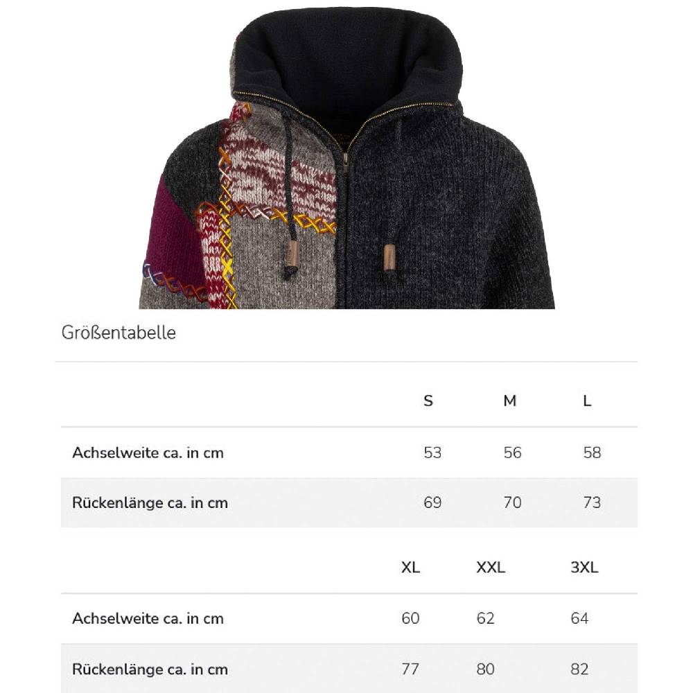 Kunst Und Magie Strickjacke Schurwolle Klassich Nordisch Wolle Jacke Thermo-Hoch Kragen Futter Unisex Nur für heute
