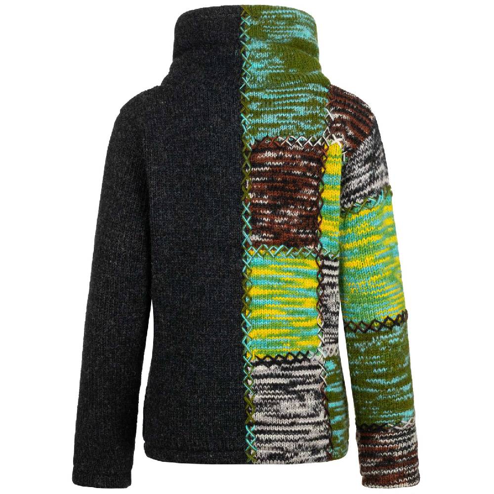 Kunst Und Magie Strickjacke Schurwolle Goa Winterjacke Wolle Jacke Thermo-Hoch Kragen Futter Unisex Sonderangebot der Fabrik