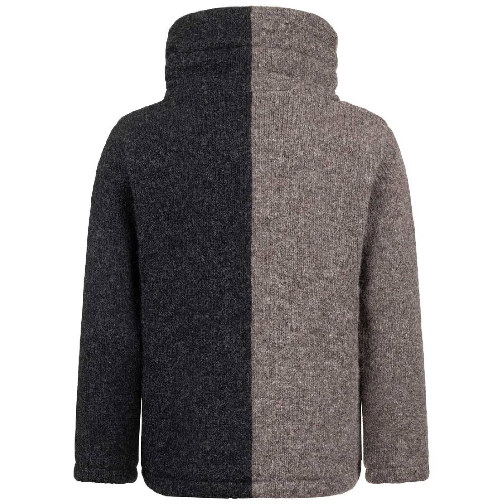 Kunst Und Magie ALMHUBER Strickjacke Schurwolle Klassich Nordisch Wolle Jacke mit Hochkragen Schurwolle Ying Yang Super Rabatt