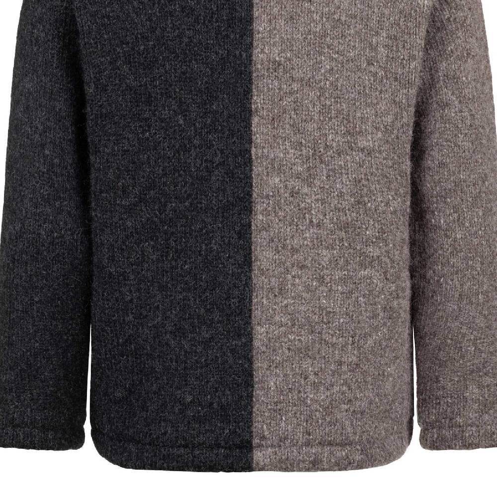 Kunst Und Magie ALMHUBER Strickjacke Schurwolle Klassich Nordisch Wolle Jacke mit Hochkragen Schurwolle Ying Yang Super Rabatt