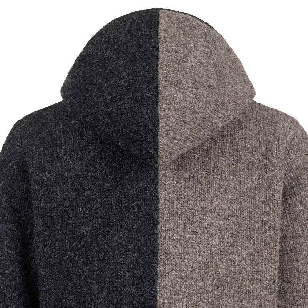 Kunst Und Magie ALMHUBER Herren Strickjacke Schurwolle Klassich Nordisch Wolle Jacke mit Kapuze Schurwolle Ying Yang Riesige Rabatte
