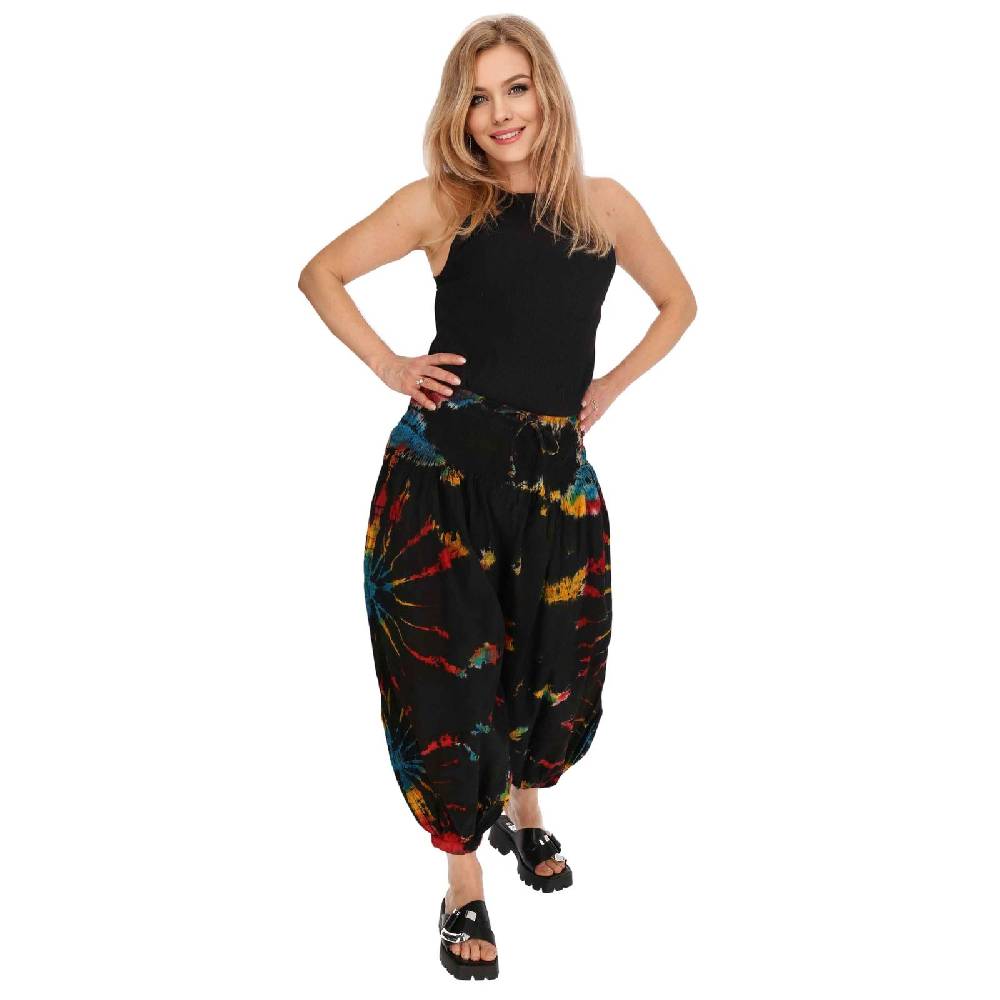 Kunst Und Magie Kunst und Magie Batik Damen Hose Tie Dye Baumwoll Yoga Haremshose Wellnesshose Pluderhose Ballonhose Online