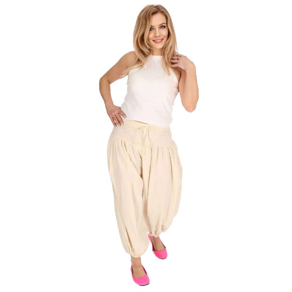 Kunst Und Magie Kunst und Magie Damen Hose Baumwoll Yoga Freizeit Haremshose Wellnesshose Pluderhose Ballonhose Outlet