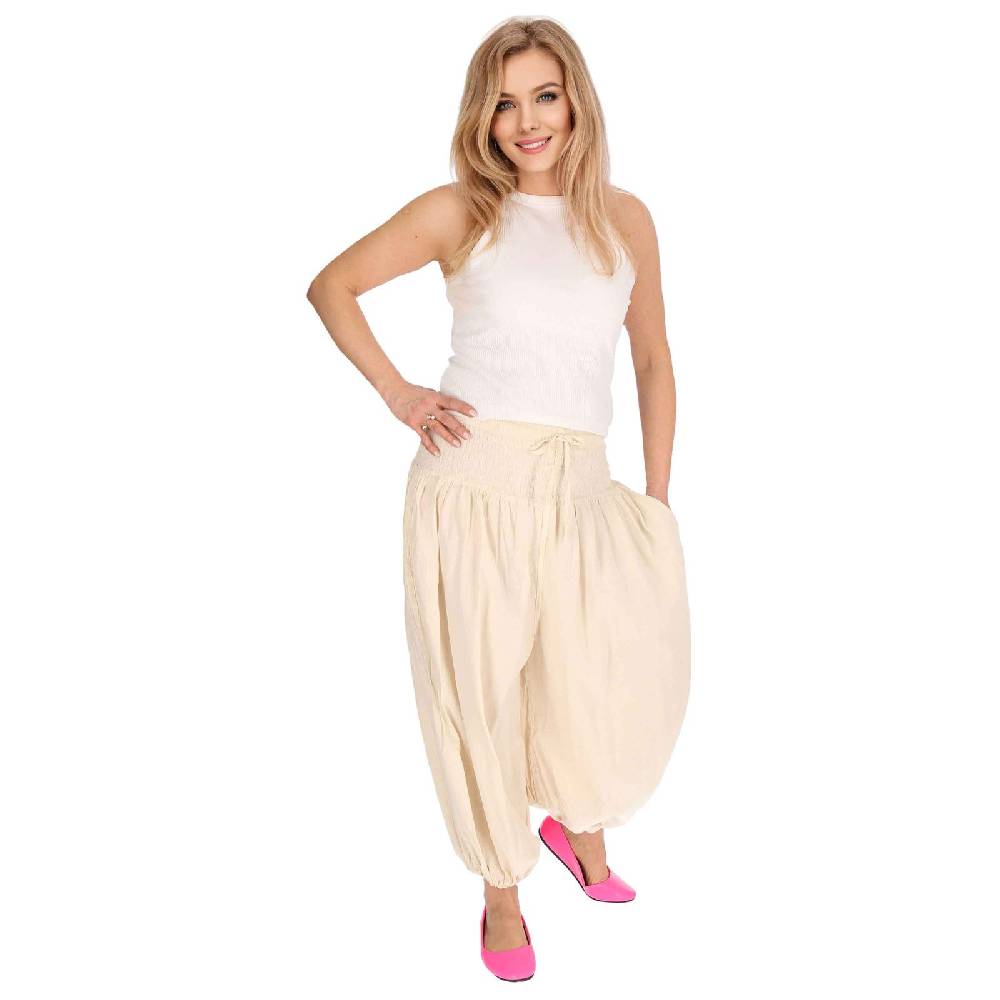 Kunst Und Magie Kunst und Magie Damen Hose Baumwoll Yoga Freizeit Haremshose Wellnesshose Pluderhose Ballonhose Outlet