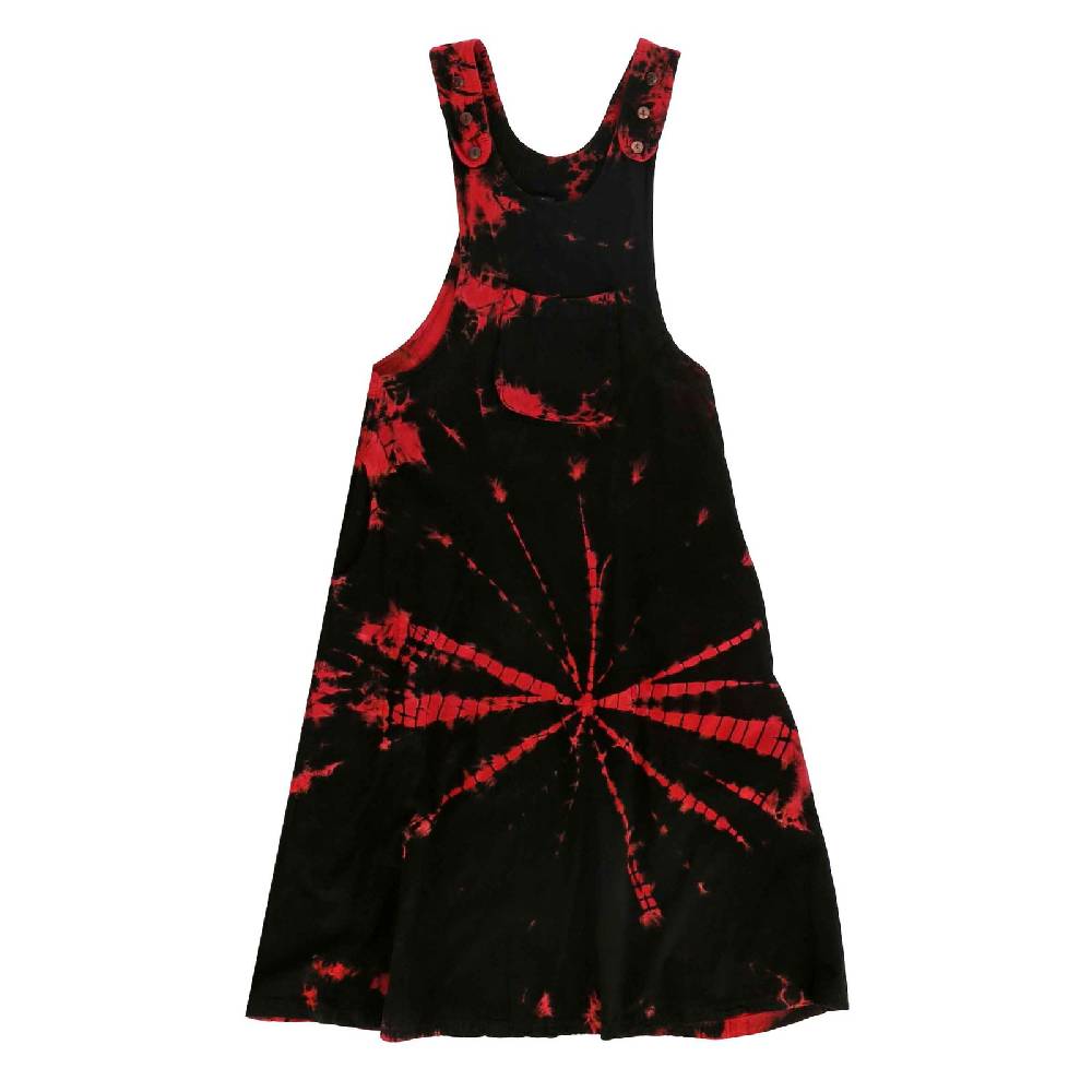 Kunst Und Magie Buntes Kleid Latzkleid Latzrock Tie Dy Batik Boho Ibiza Psy Goa 70er Overall Hippie Sommerkleid Baumwolle Verkauf