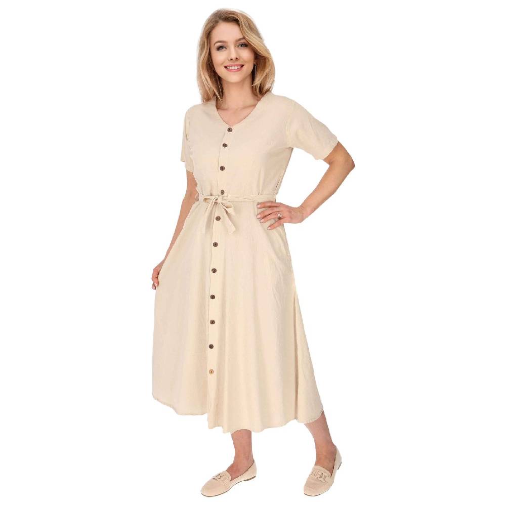 Kunst Und Magie Kleid Sommerkleid Baumwoll Kleid Boho Ibiza Geknöpft Hippie Schlussverkauf