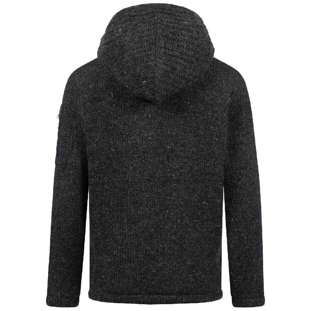 Kunst Und Magie Strickjacke Schurwolle Klassich Nordisch Wolle Jacke mit Kapuze Kragen Futter Unisex Limitierter Zeitrabatt