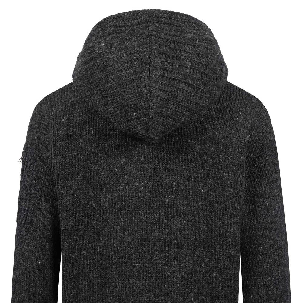 Kunst Und Magie Strickjacke Schurwolle Klassich Nordisch Wolle Jacke mit Kapuze Kragen Futter Unisex Limitierter Zeitrabatt