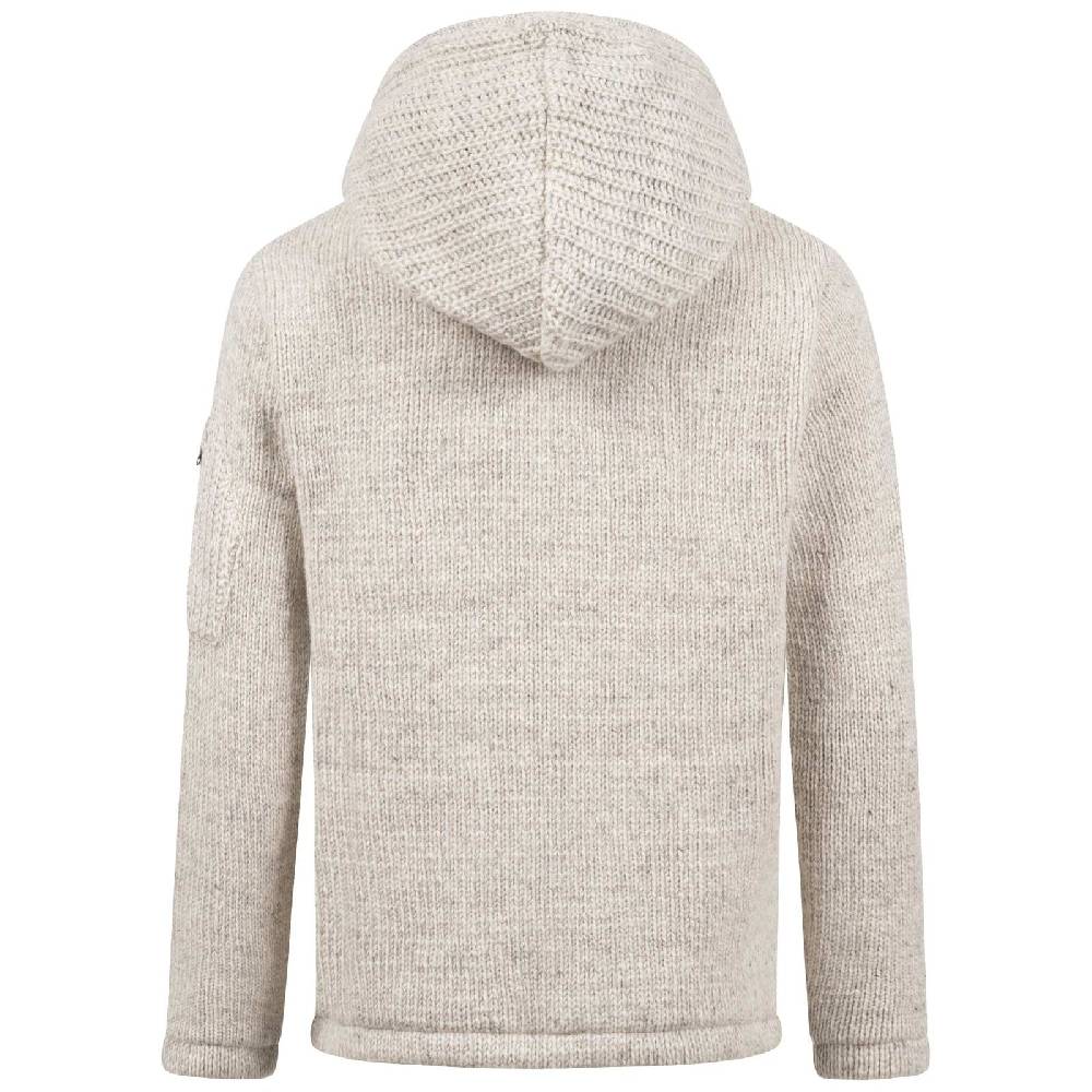 Kunst Und Magie Strickjacke Schurwolle Klassich Nordisch Wolle Jacke mit Kapuze Kragen Futter Unisex Fabrik Onlineshop
