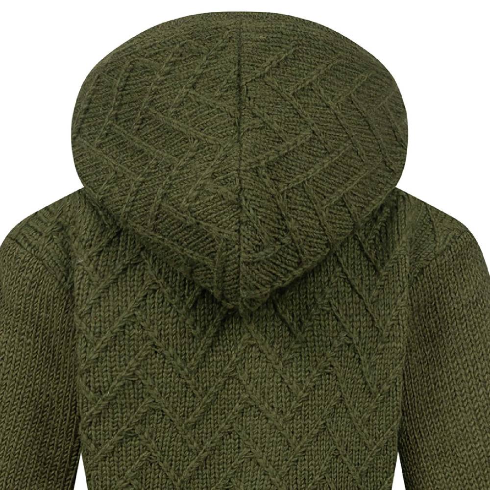 Kunst Und Magie Klassische Damen Strickjacke Kurzmantel Winter Mantel Wolle Jacke mit Fleecefutter und Kapuze Rabatt