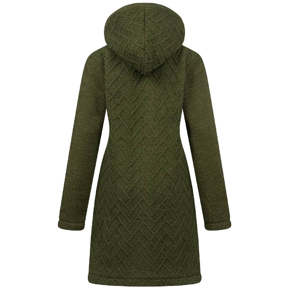 Kunst Und Magie Klassische Damen Strickjacke Kurzmantel Winter Mantel Wolle Jacke mit Fleecefutter und Kapuze Rabatt