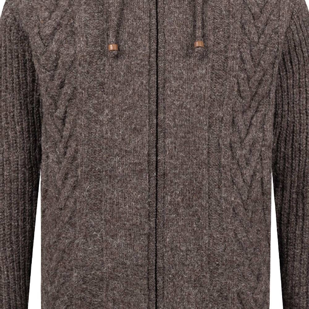 Kunst Und Magie Herren Strickjacke Goa Wolle Jacke Fleecefutter Hochkragen Winterjacke Kurzmantel Kapuze Großer Ausverkauf