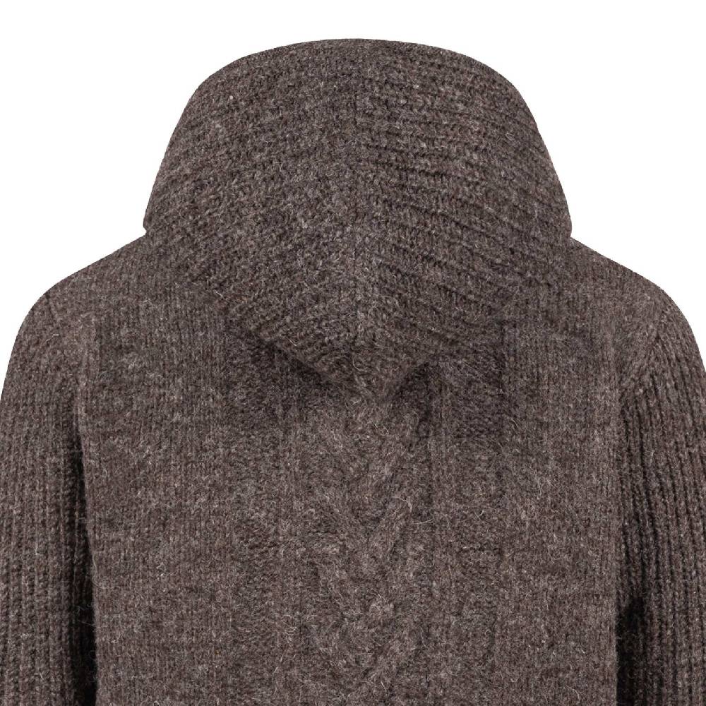 Kunst Und Magie Herren Strickjacke Goa Wolle Jacke Fleecefutter Hochkragen Winterjacke Kurzmantel Kapuze Großer Ausverkauf
