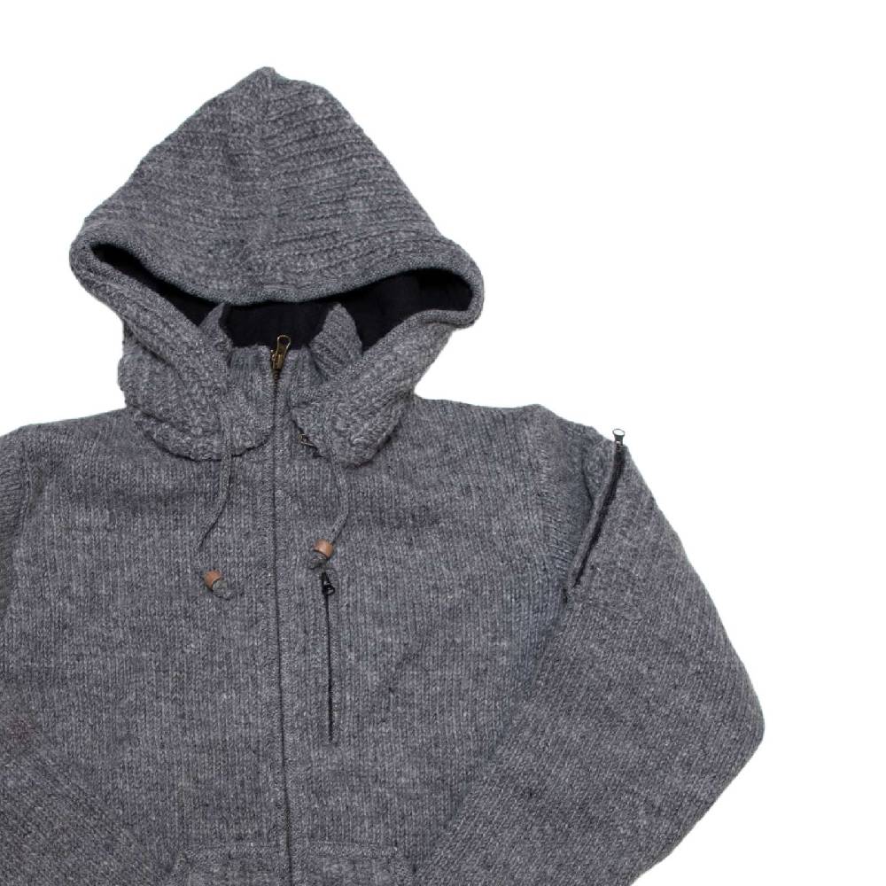 Kunst Und Magie Herren Strickjacke Schurwolle Klassich Nordisch Wolle Jacke mit Kapuze Schurwolle Flash Sale