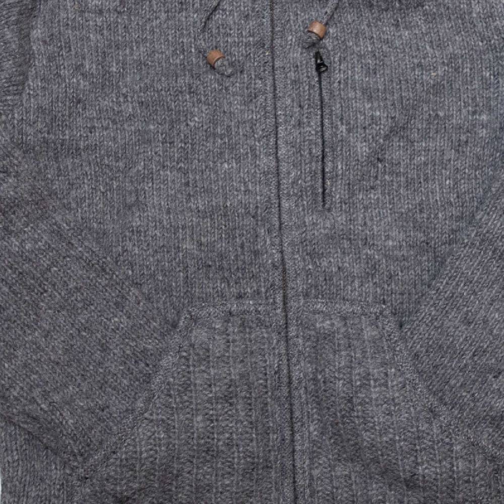 Kunst Und Magie Herren Strickjacke Schurwolle Klassich Nordisch Wolle Jacke mit Kapuze Schurwolle Flash Sale