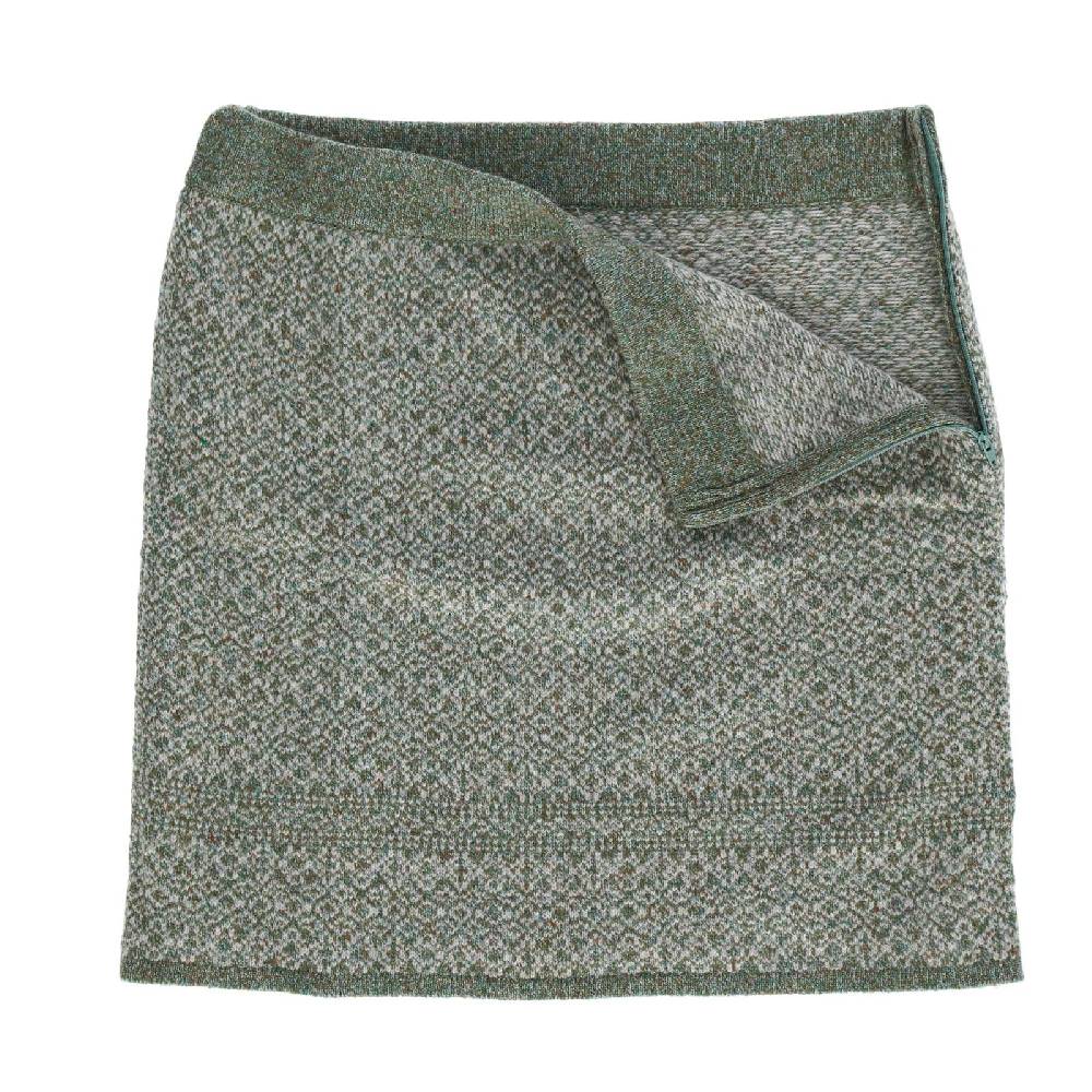 Kunst Und Magie Strickrock kurzer Rock Schurwolle vom Lamm Lammwolle Wollrock Feinstrick Boho Exklusivangebot