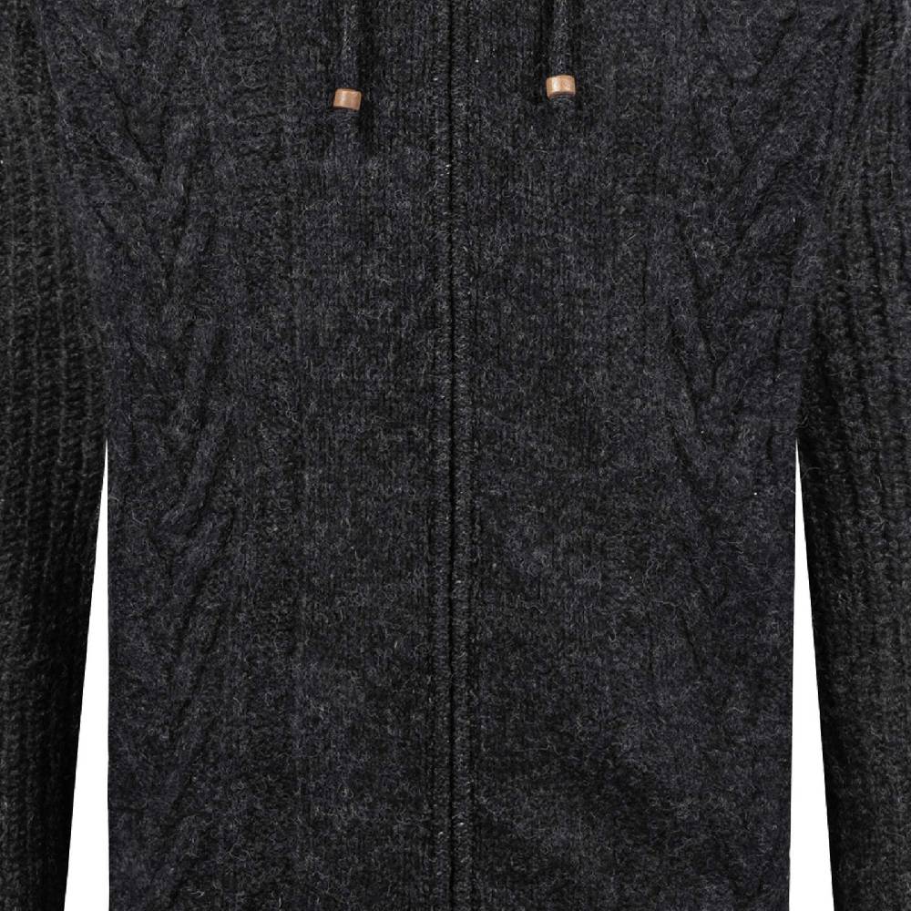 Kunst Und Magie Herren Strickjacke Goa Wolle Jacke Fleecefutter Hochkragen Winterjacke Kurzmantel Kapuze Saisonschlussverkauf