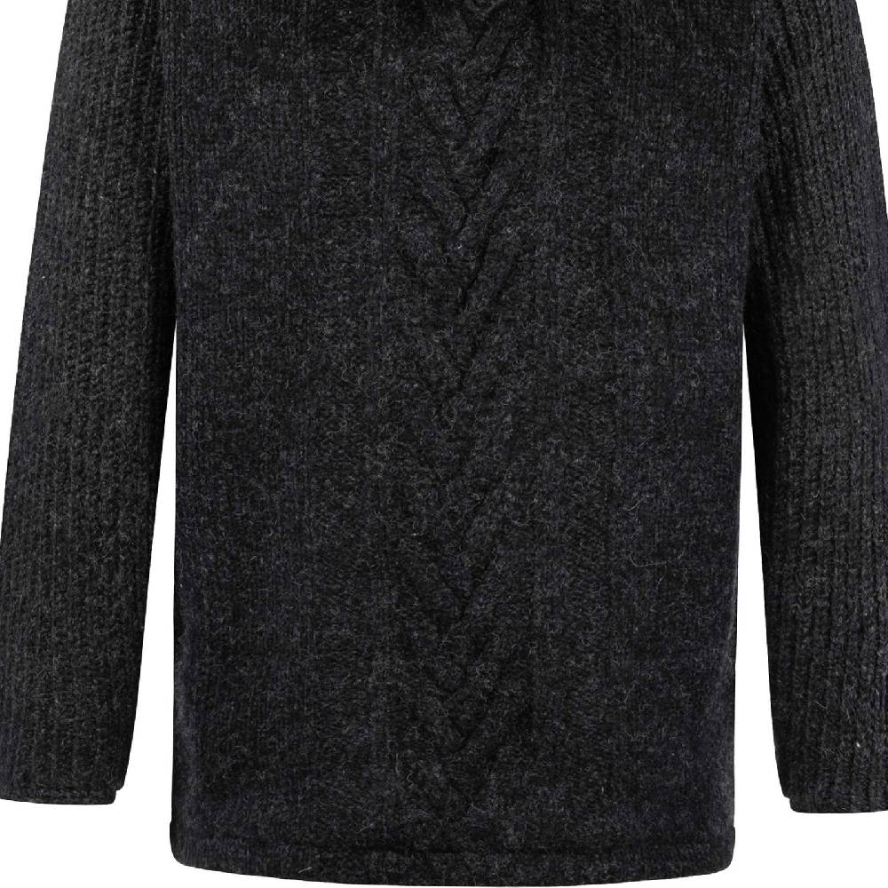 Kunst Und Magie Herren Strickjacke Goa Wolle Jacke Fleecefutter Hochkragen Winterjacke Kurzmantel Kapuze Saisonschlussverkauf