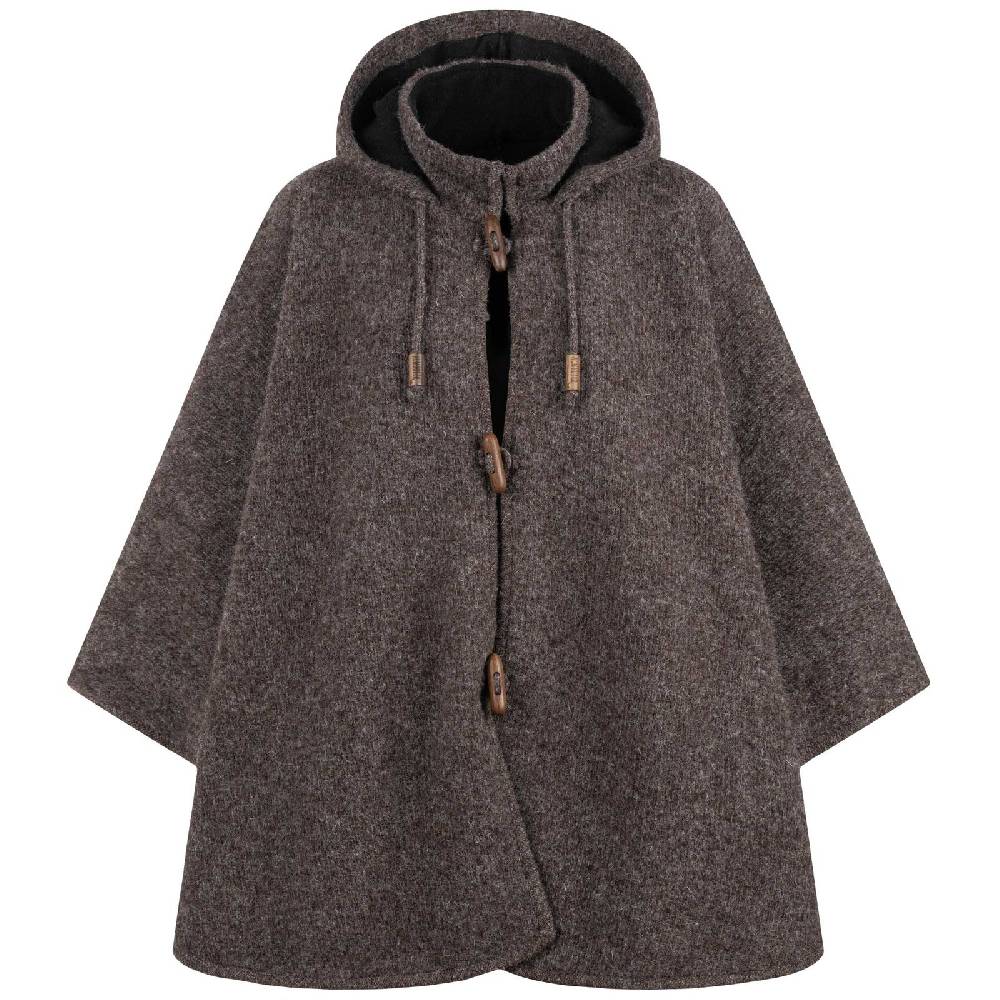 Kunst Und Magie Strick Poncho mit Kapuze Umhang Cape Strickjacke Wolle Jacke mit Kapuze Winter Mantel Osterangebot