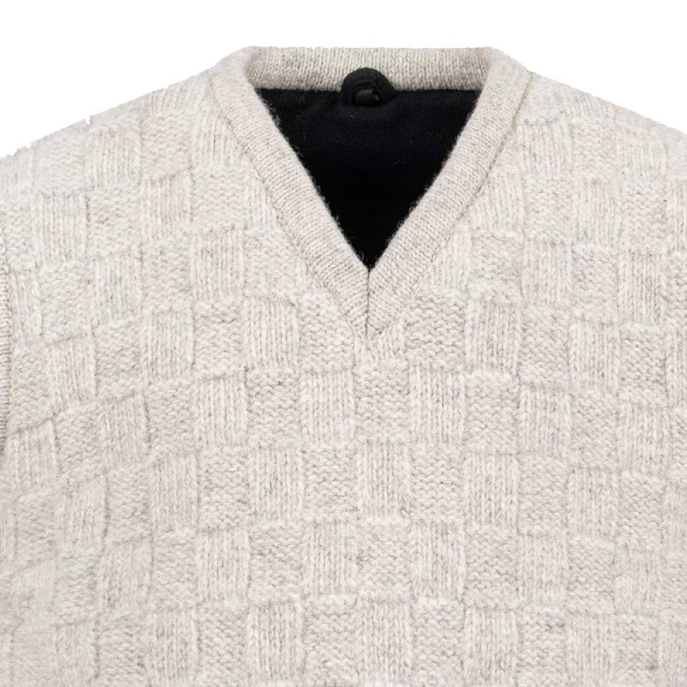 Kunst Und Magie Herren Strick Pullunder V-Neck aus Wolle mit warmen Fleecefutter Valentinstagsangebot